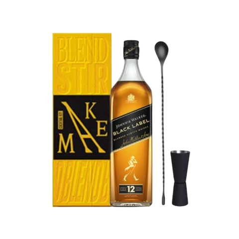 Johnnie Walker Black Label 70cl Cocktail Kit with Jigger