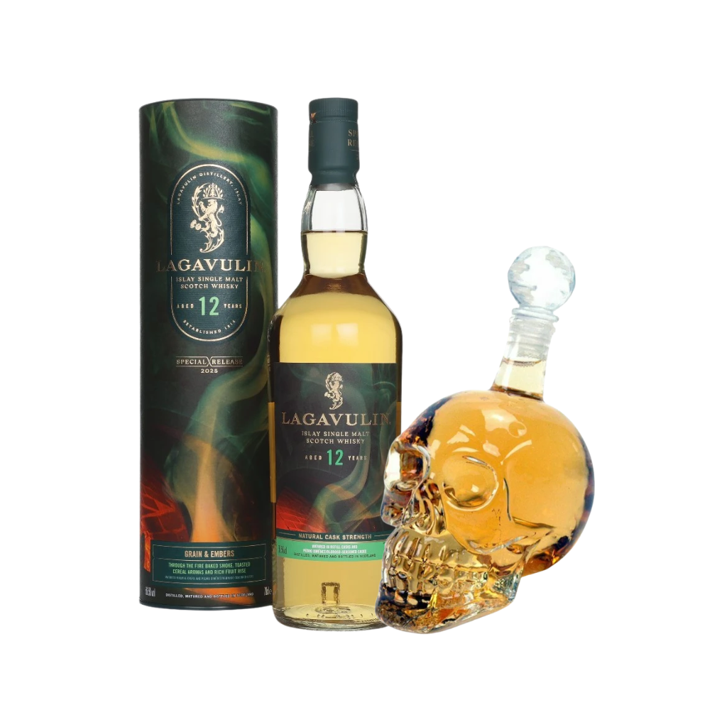 Lagavulin 12 Year Old 2025 SR 70cl with FREE Skull Decanter