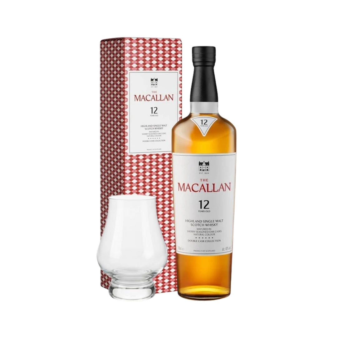 The Macallan Double Cask 12 Year Old 70cl with FREE Bevtools Whiskey Glass