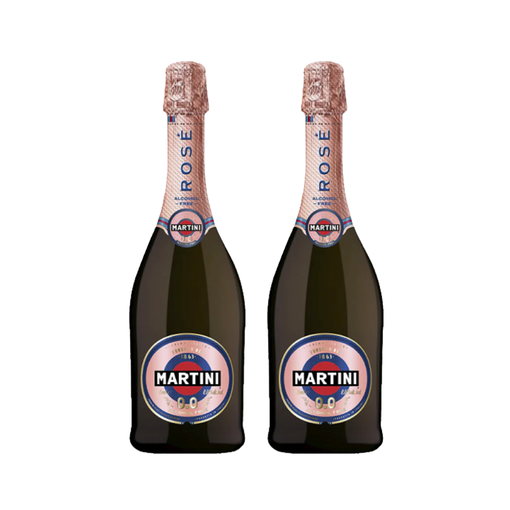 Martini 0.0 Rose Spumante Alcohol Free 75cl (2 Bottles)