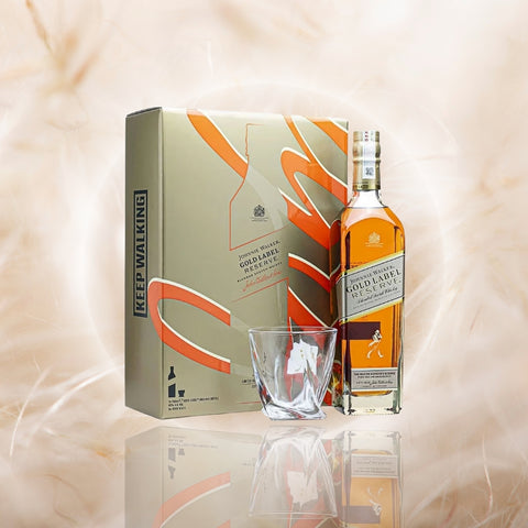 Johnnie Walker Gold Label Reserve 75cl Festive Set