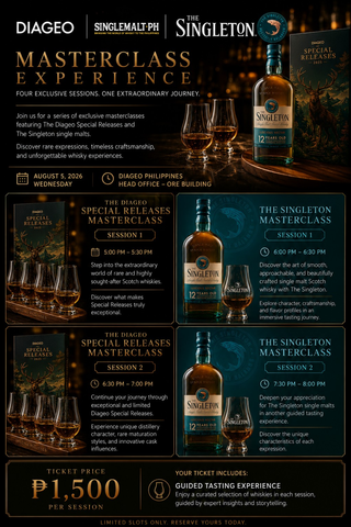 Diageo Singleton Masterclass (Session 1 - August 5, 2026)