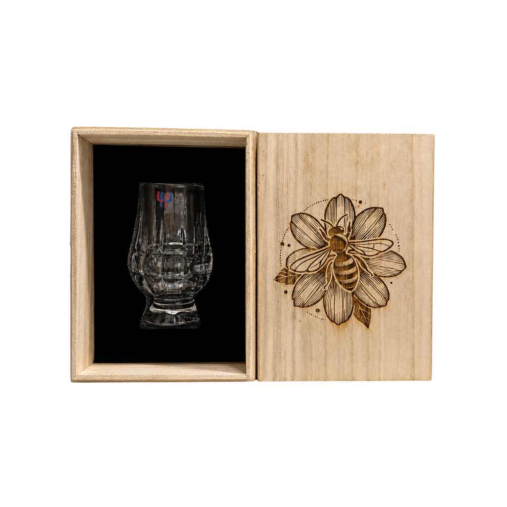Premium Crystal Whisky Glass with Wooden Gift Box