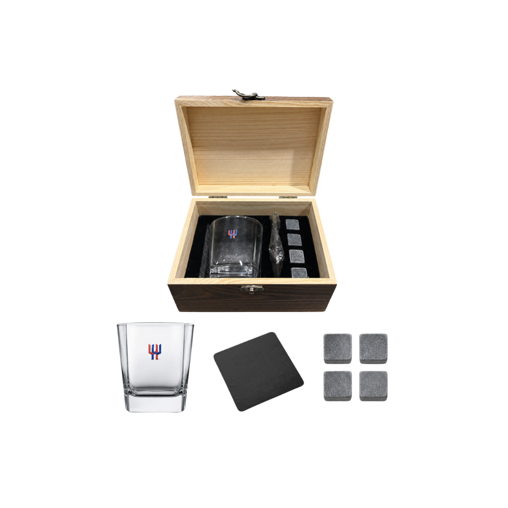 Premium Tumbler Glass & Whisky Stones Gift Set