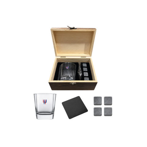 Premium Tumbler Glass & Whisky Stones Gift Set