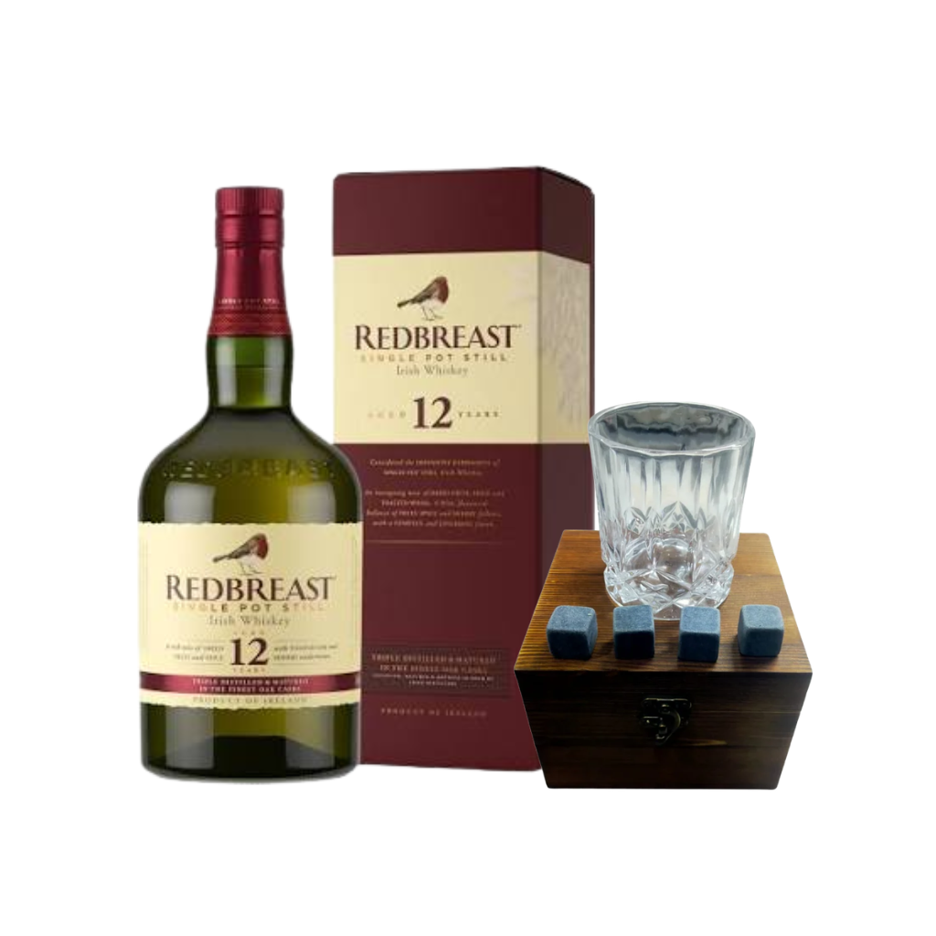 Redbreast 12 Year Old Potstill Irish Whiskey 70cl with FREE Spinning Glass Gift Set