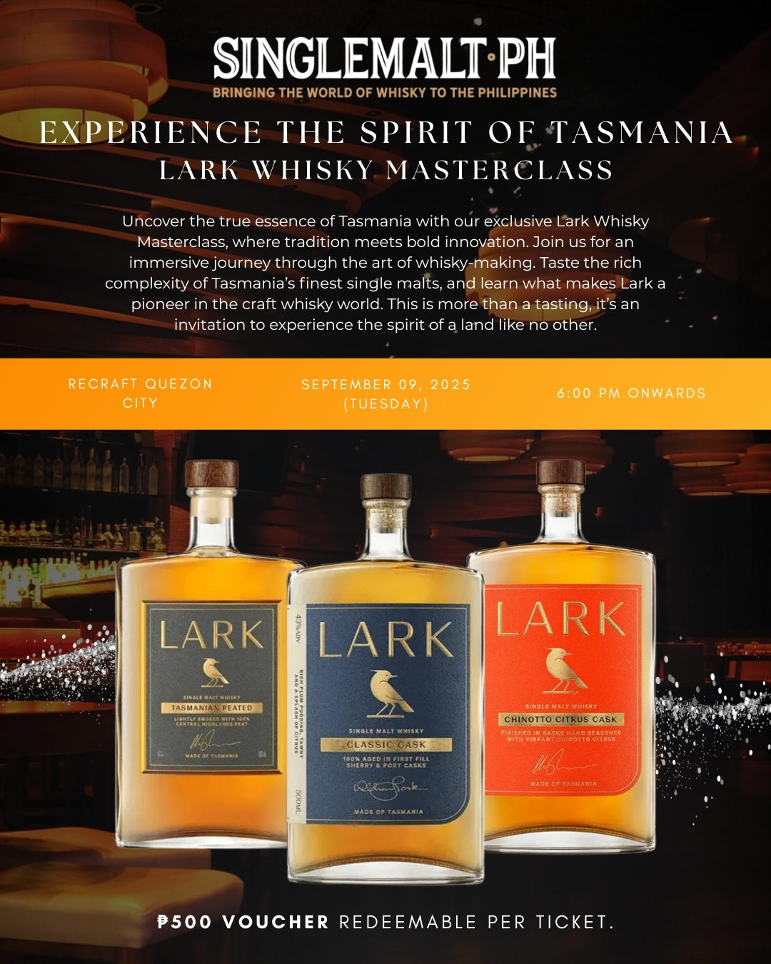 Spirit of Tasmania: Lark Whisky Masterclass