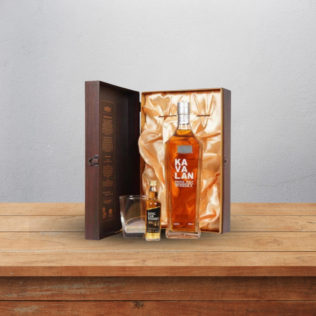 Kavalan Classic Single Malt Whisky 70cl w/ Free Glass and Kingcar Miniature