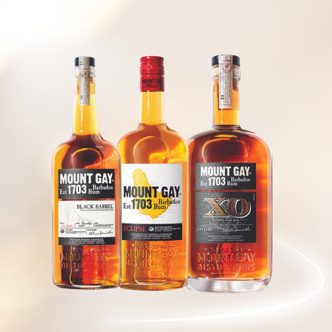 Mount Gay Barbados Rum Set (Eclipse, Black Barrel, XO) 70cl + FREE Travel Bag