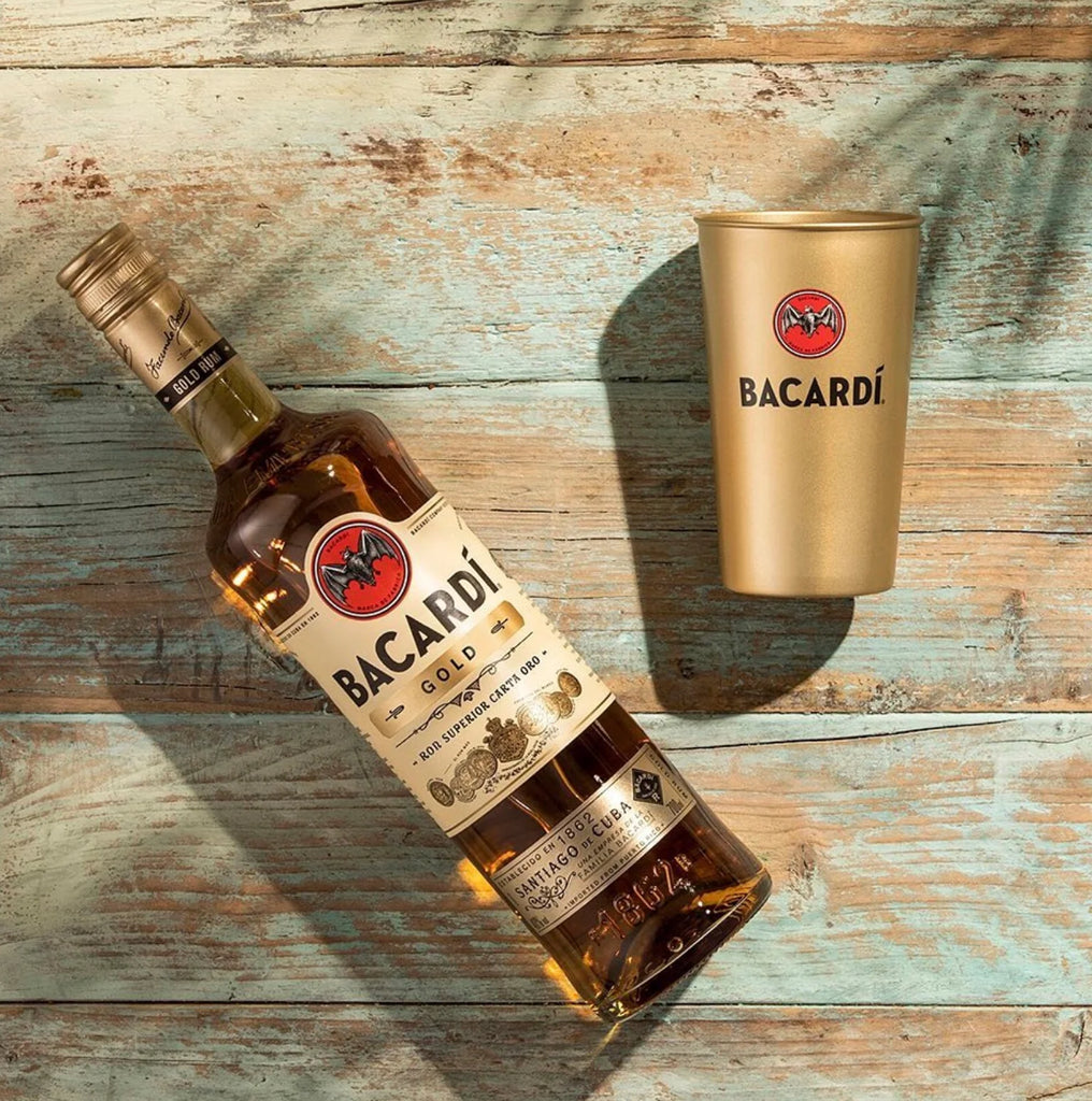 Bacardi Gold Rum 75cl (2 bottles) with FREE Black Tote Bag