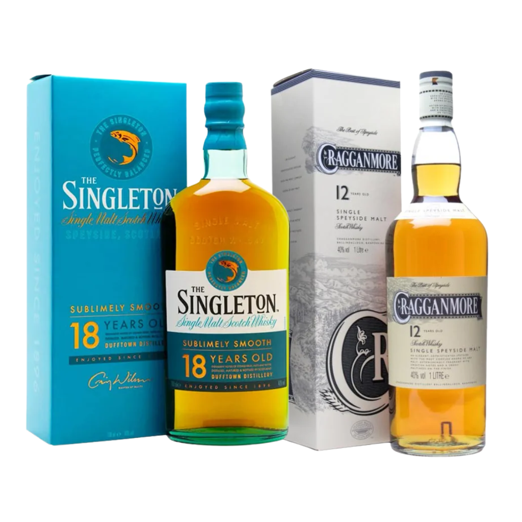 Singleton of Dufftown 18 Year Old Single Malt Whisky 70cl with and Cragganmore 12 Year Old Scotch Whisky 70cl