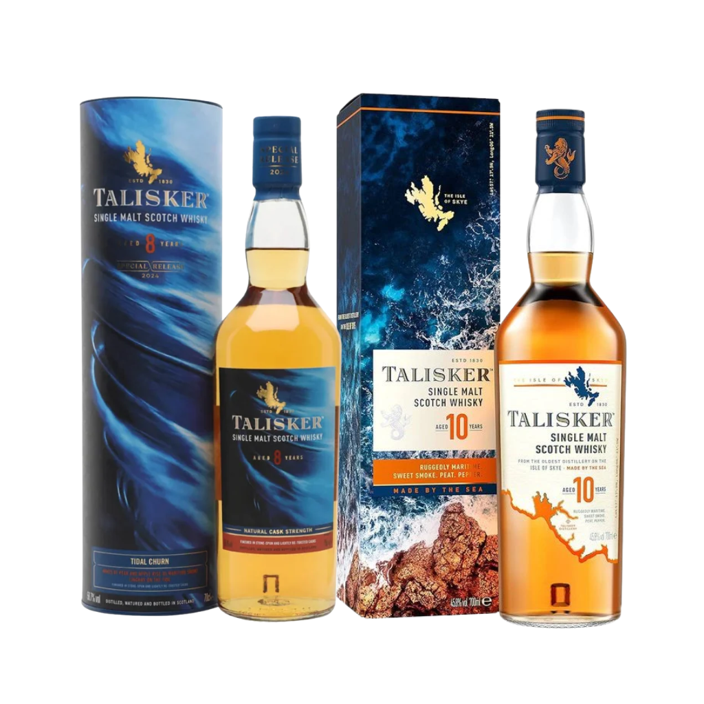Talisker 8 Year Old 2024 SR70cl with FREE Talisker 10 Year Old 70cl