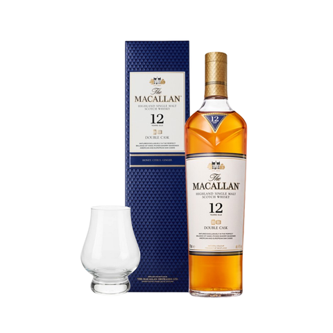 The Macallan Double Cask 12 Year Old 70cl with FREE Bevtools Whiskey Glass