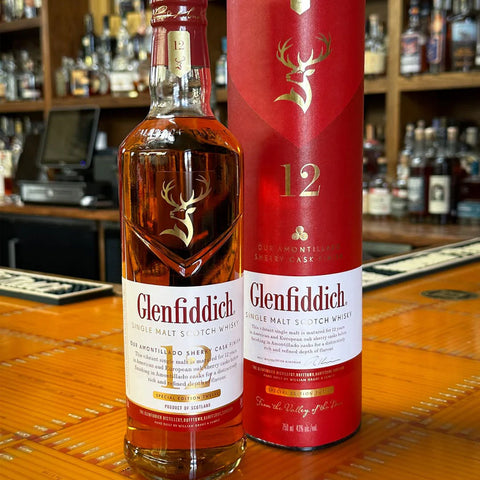 Glenfiddich 12 (Amontillado Sherry Cask, Single Malt, Triple Oak) Bundle