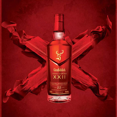Glenfiddich 22 Year Old Gran Cortes 75cl with FREE Glenfiddich Rock Glass