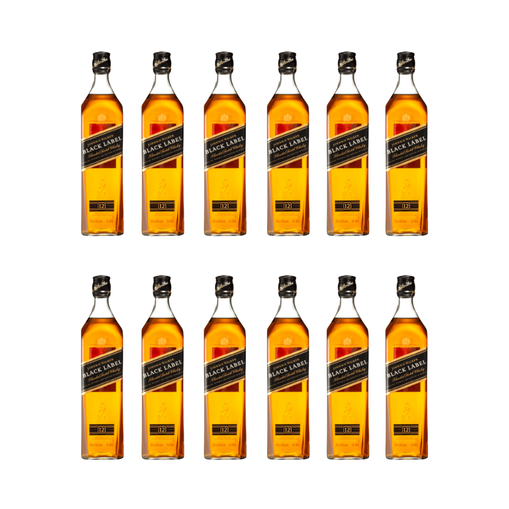 Johnnie Walker Black Label 12 Year Old 1L Whisky (12 Bottles)