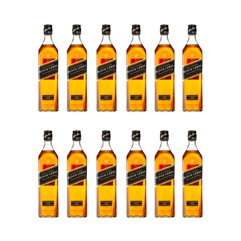 Johnnie Walker Black Label 12 Year Old 1L Whisky (12 Bottles)