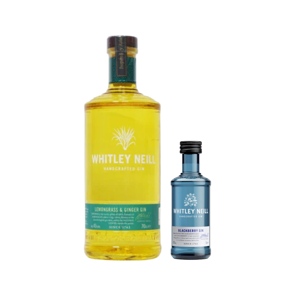 Whitley Neill Lemongrass & Ginger Gin 70cl + Free 50ML WN Blackberry