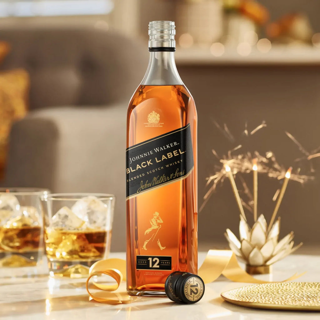 Johnnie Walker Black Label 12 Year Old 1L Whisky (12 Bottles)