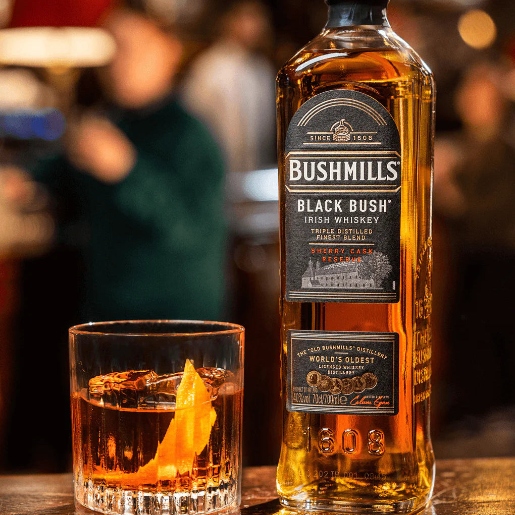 Bushmills Irish Whiskey The Original + Black (2 Bottles) 70cl