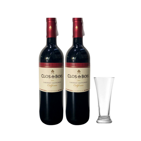 Clos du Bois Cabernet Sauvignon - California 75cl (2 Bottles with FREE Pilsner 315ml)