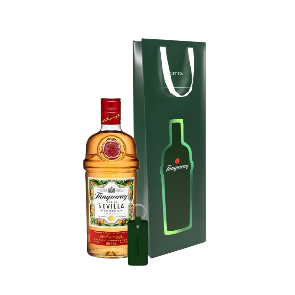 Tanqueray Flor de Sevilla Distilled Gin 1L with Gift Bag and Keychain