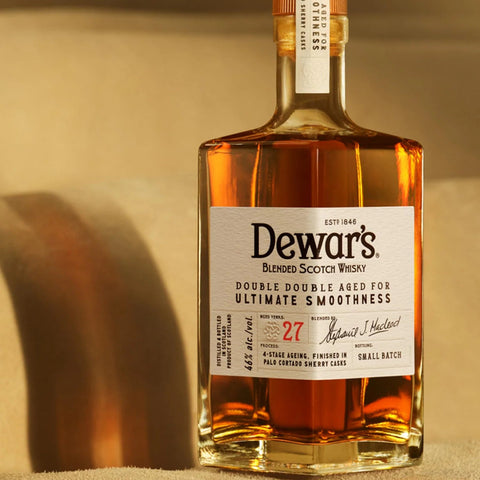 Dewars Double Double 27 Year Old Scotch Whisky 50cl with Dewars Decanter Set