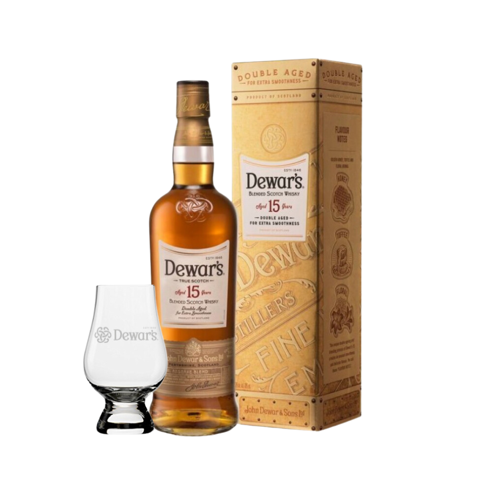 Dewars 15 Year Old 75cl with FREE Nosing Glass