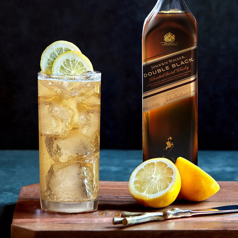 Johnnie Walker Double Black Label Blended Scotch Whisky 1L with Gift Bag and Keychain