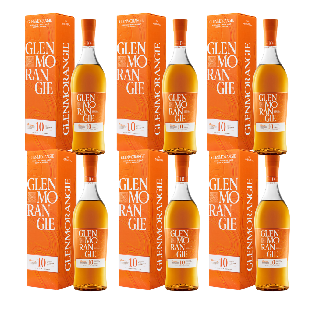 Glenmorangie 10 Year Old Single Malt Sotch Whisky 70cl (6 bottles)