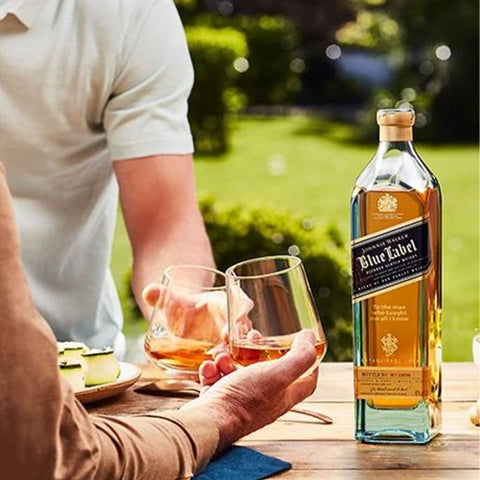 Johnnie Walker Blue Label 70cl (2 bottles) with FREE Bevtools Gun Decanter