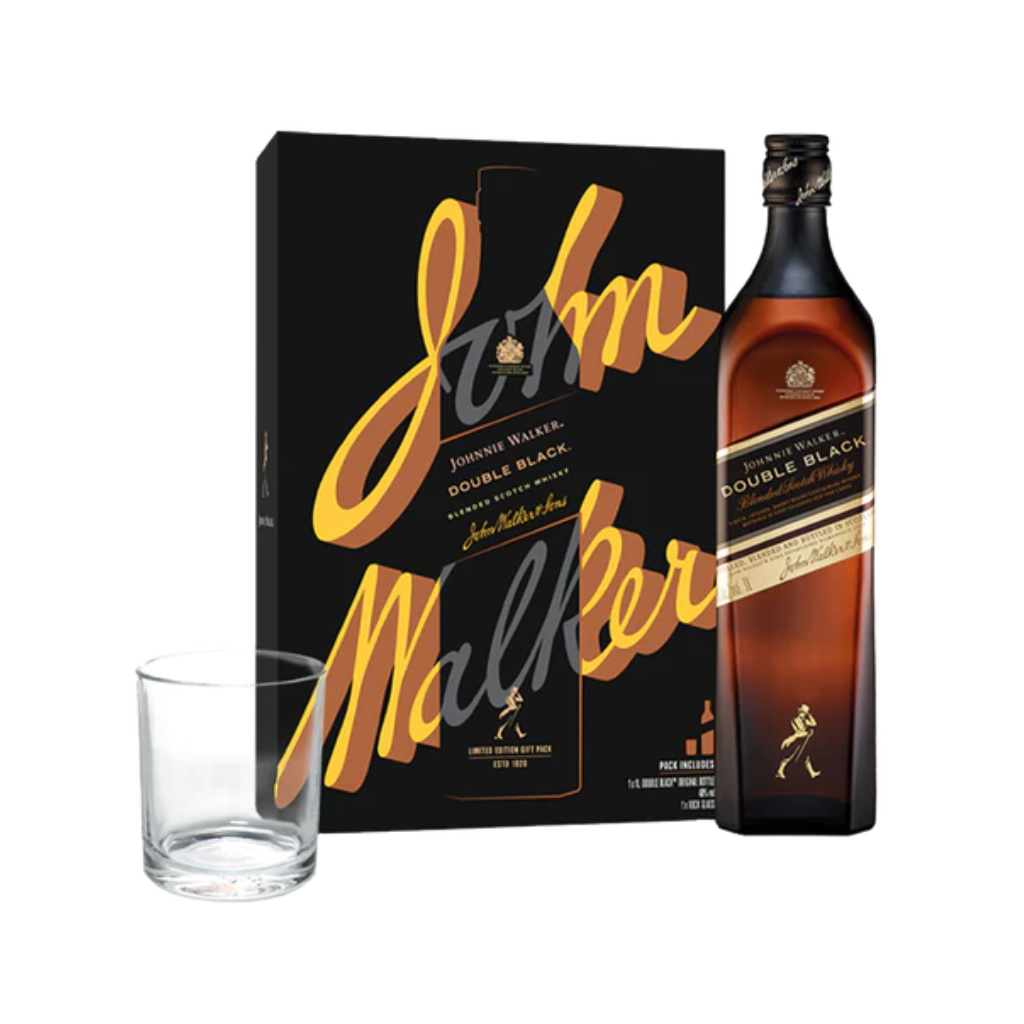 Johnnie Walker Double Black 1L Festive Gift Set