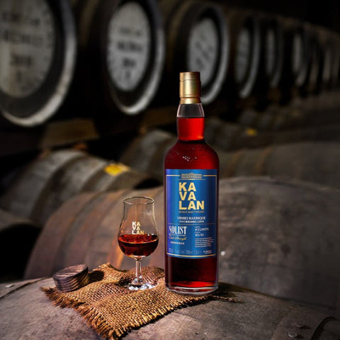 Kavalan Solist Vinho Barrique 70cl with Blue Glencairn Blind Tasting Glass