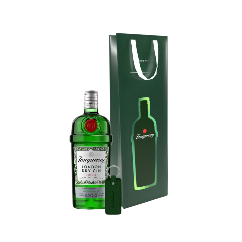Tanqueray London Dry Gin 75cl with Gift Bag and Keychain