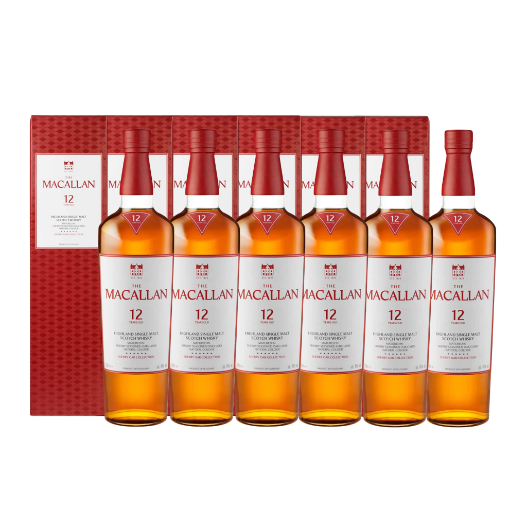 The Macallan Sherry Oak 12 Year Old 70cl Colour Collection (6 bottles)