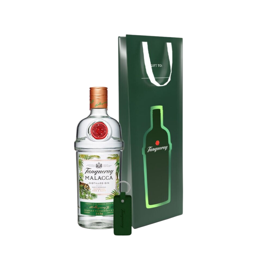 Tanqueray Malacca Gin 1L with Gift Bag and Keychain