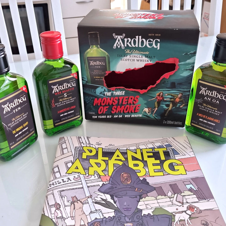 Ardbeg Monsters of Smoke 20cl with FREE 2 Ardbeg Shortie Glass