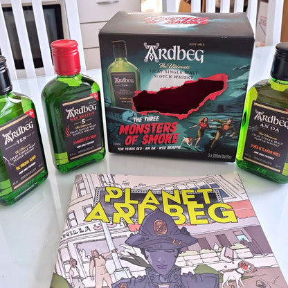 Ardbeg Monsters of Smoke 20cl with FREE 2 Ardbeg Shortie Glass