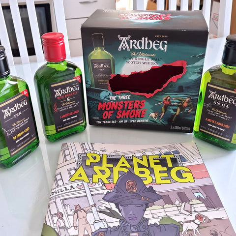Ardbeg Monsters of Smoke 20cl with FREE 2 Ardbeg Shortie Glass