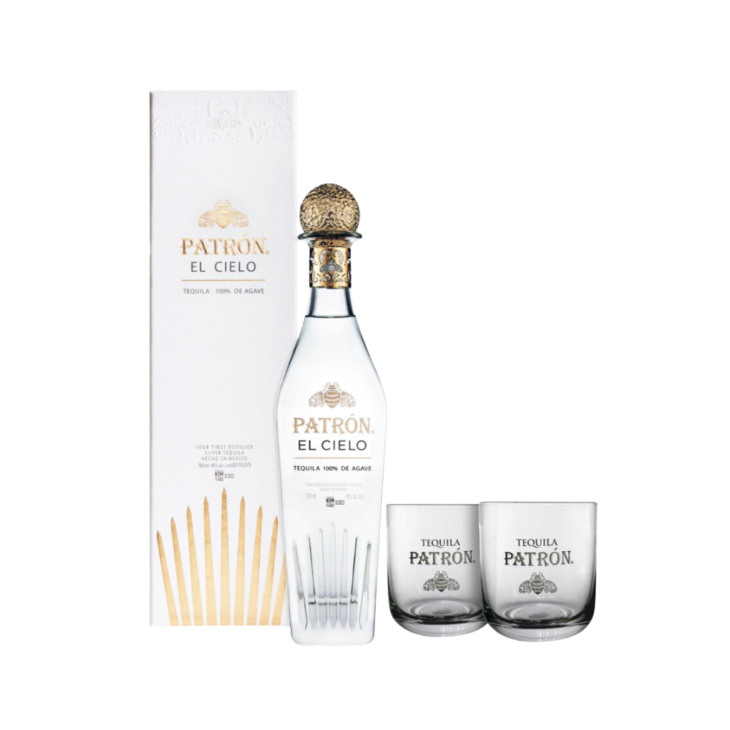Patron El Cielo with FREE 2 pcs Patron Rock Glass