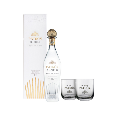 Patron El Cielo with FREE 2 pcs Patron Rock Glass