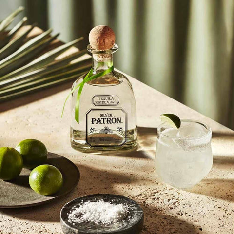 Patron Silver Tequila 75cl with FREE Gift Box and Silver Shaker