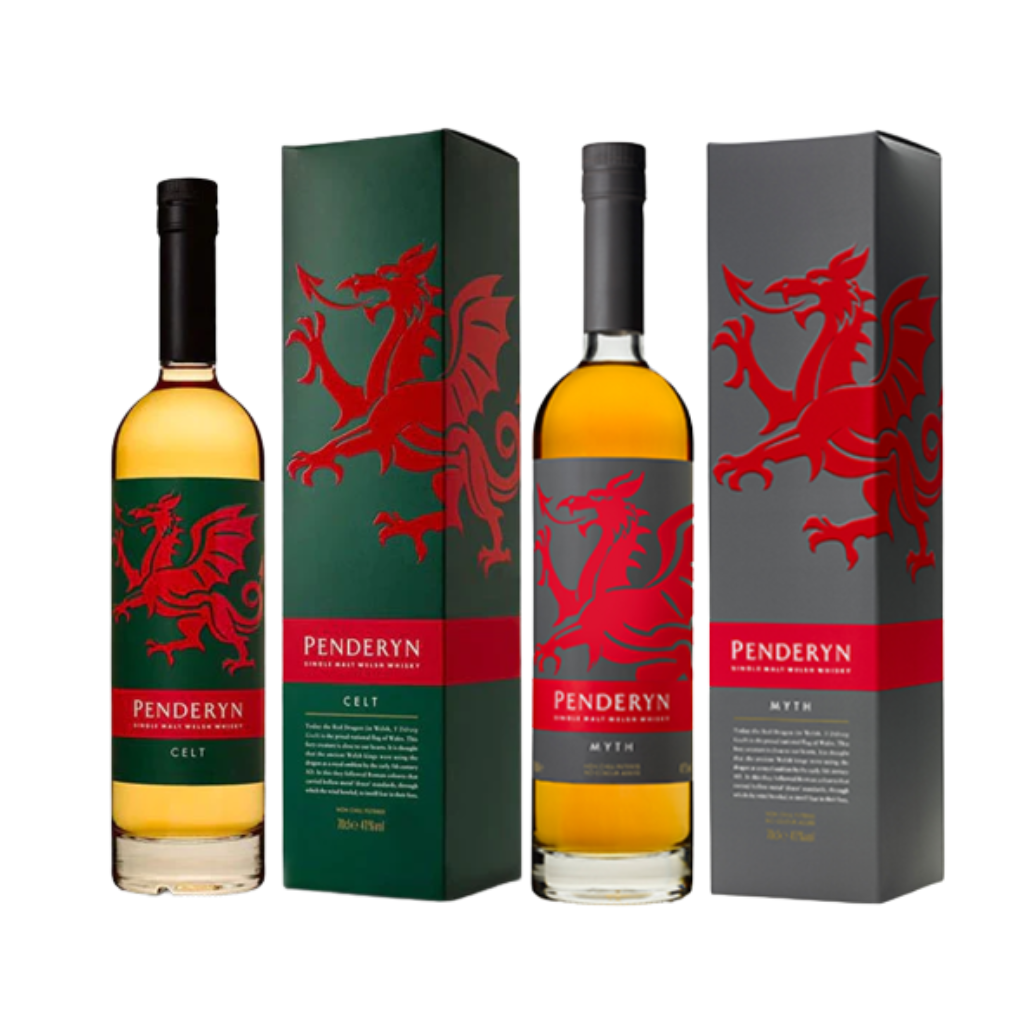 Penderyn Dragon Celt + Penderyn Dragon Myth Whisky 70cl
