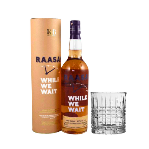 Raasay While We Wait 70cl with FREE Spinning Glass 2008