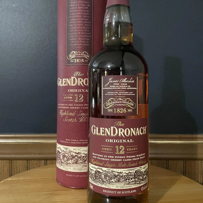 Glendronach 12 Year Old Sherry Cask Matured Whisky 70cl with FREE Prism Spinning Glass