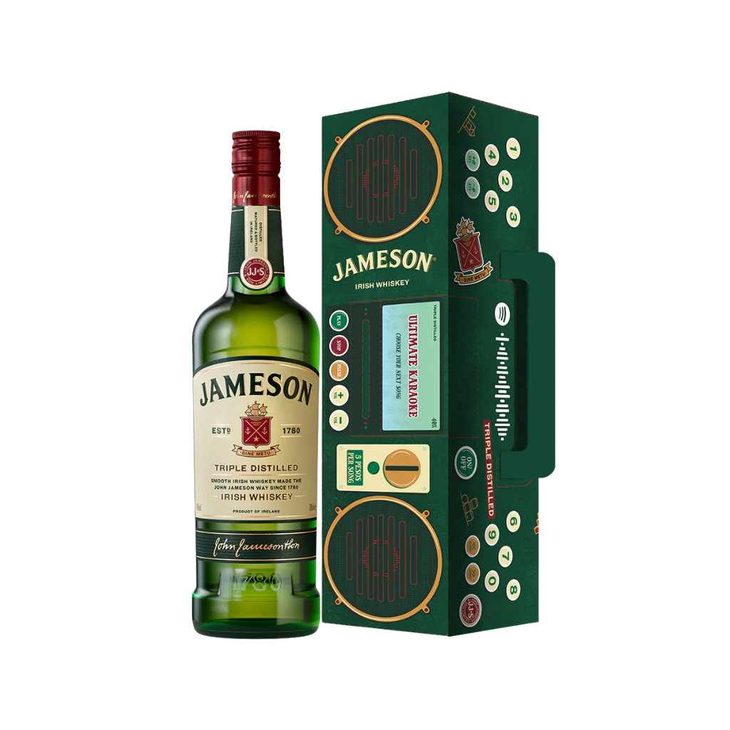 John Jameson Blended Irish Whiskey 70cl + Free Jameson Cardboard Boom Box