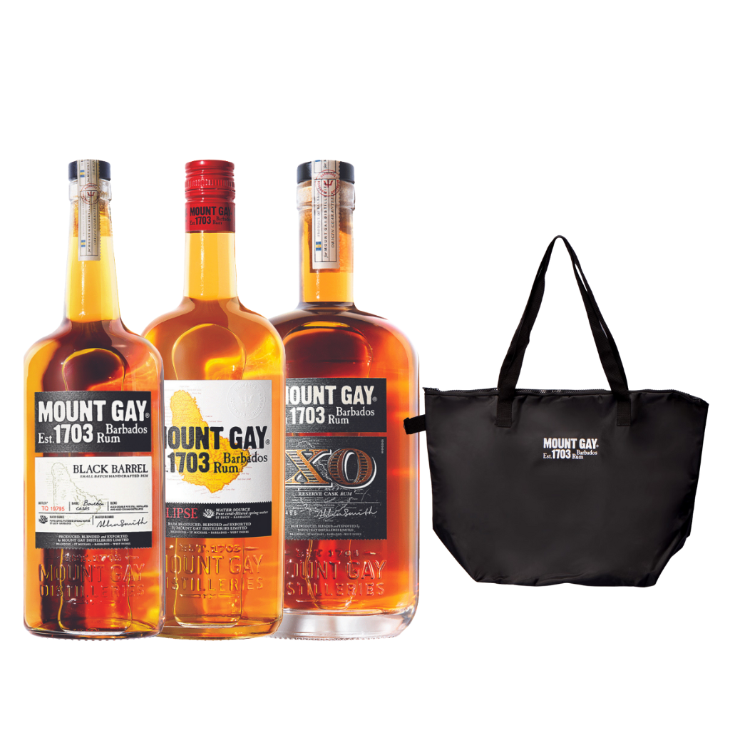 Mount Gay Barbados Rum Set (Eclipse, Black Barrel, XO) 70cl + FREE Travel Bag