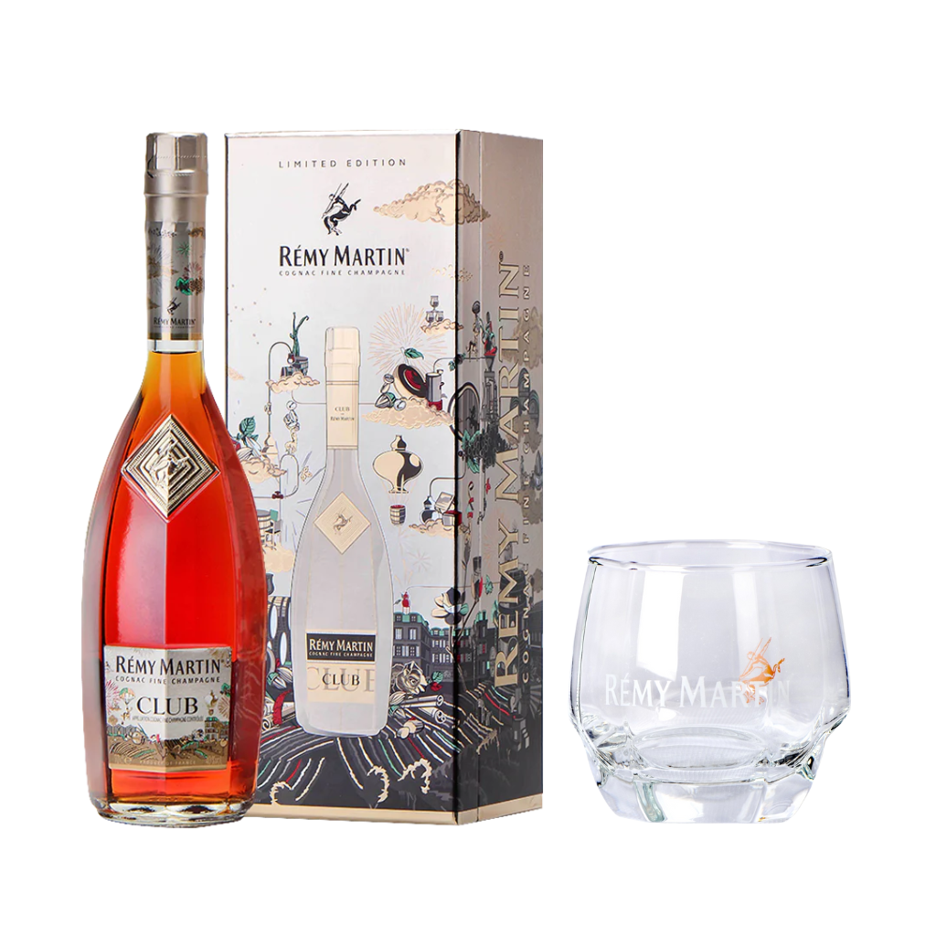Remy Martin Club Limited Festive Gift Edition 70cl + FREE Charisma Glass