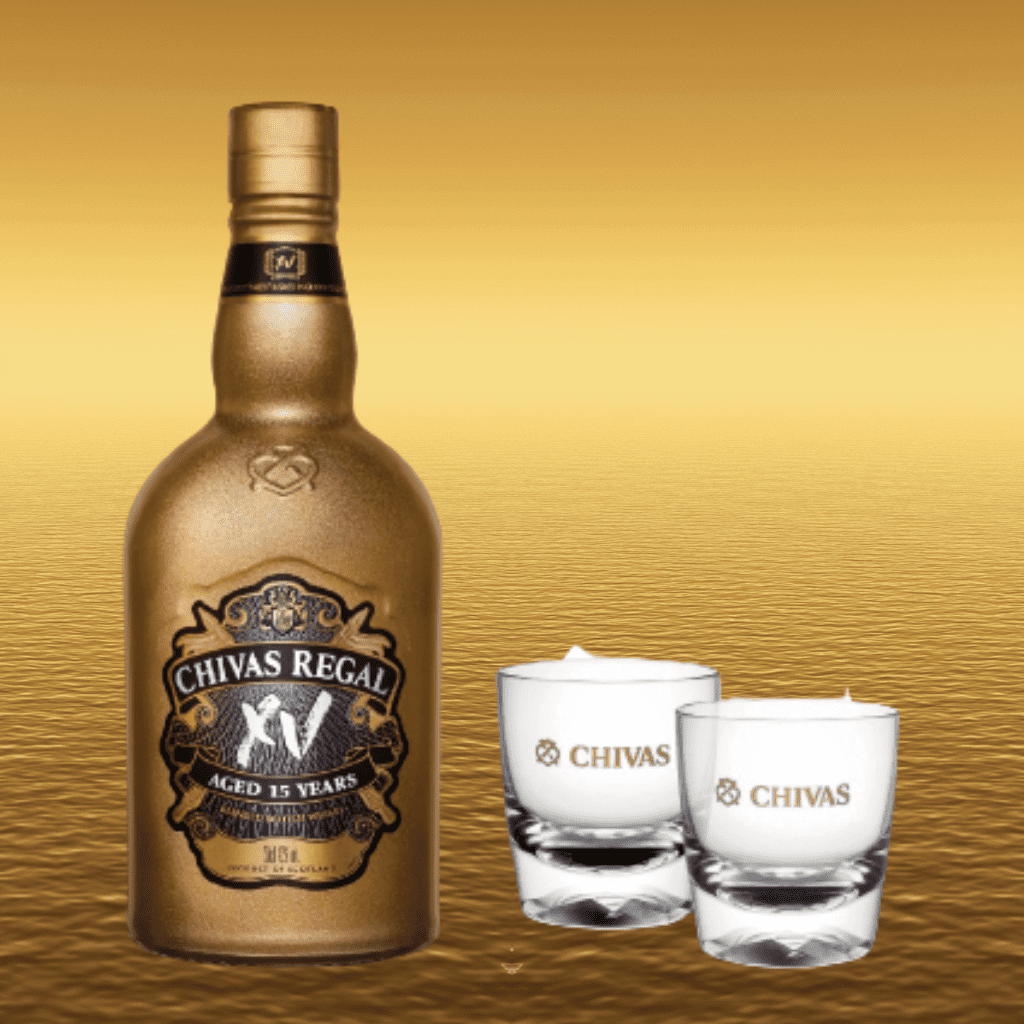 Chivas Regal XV with FREE 2 Rock Glasses 70cl