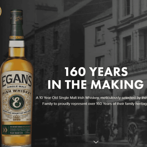 Egan's Single Malt 10 Year Old Irish Whiskey 70cl